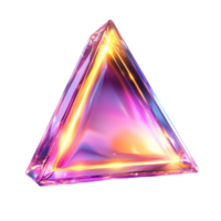 Triangle-Shaped Object with Purple and Pink Colors on Transparent Background png