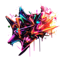 a colorful graffiti styAbstract colorful explosion of vibrant artistic splashesle painting on a white background png