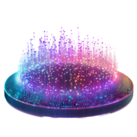 Colorful, Abstract, Circular Object with a Circle of Lights on Transparent Background png