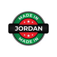 Made in Jordan label icon emblem isolated on white background vector