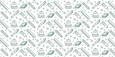 School background. School theme pattern. Seamless book pattern. School equipment pattern. School and education background. Seamless school background. Education theme pattern. vector