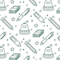 School background. School theme pattern. Seamless book pattern. School equipment pattern. School and education background. Seamless school background. Education theme pattern. vector