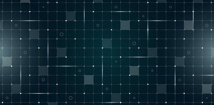 Futuristic VR HUD interface with digital grid and particle mesh. Hi tech GUI visor design template. Sci fi spaceship display with lines and dots on dark green background for FUI dashboard