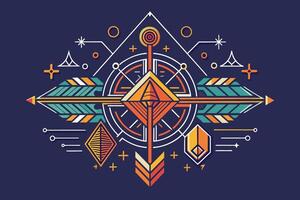 A linear design conveying a sense of direction and purpose vector