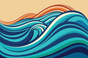 Abstract waves symbolizing fluidity and adaptability vector