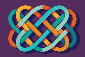 Interwoven strands representing connectivity vector