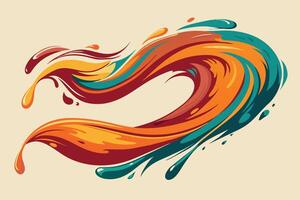 Fluid brush strokes creating an artistic impression vector