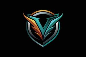Design an elegant logo with gradient accents and modern typography in format vector
