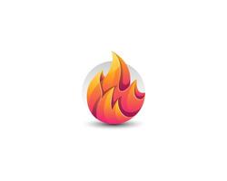 Abstract gradient flame logo template vector