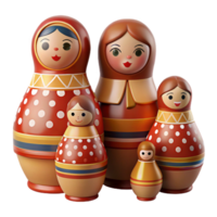 3D Rendering of Nested Dolls png