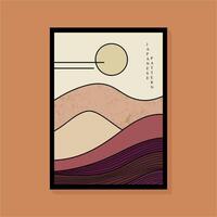 abstract mountain in modern Japanese style vector