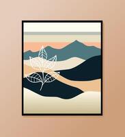 Abstract mountain in modern flat style vector