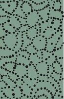 Black dot on dusty green background fabric textile abstract vector