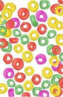 pattern with sweet colorful cereals circlesand milk abstract background vector