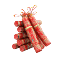 Cluster of Red Firecrackers for Lunar New Year png
