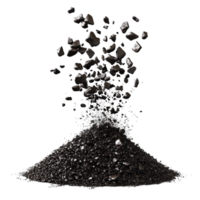 Pile of Coal on Transparent Background png