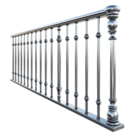 Decorative Metal Railing with Ornate Design png