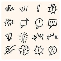 Simple doodle element hand drawing vector