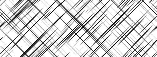 Black cross hatch seamless texture. Diagonal line repeated pattern surface. Rough sackcloth fabric background. Crosshatch linen canvas burlap overlay wallpaper. Textile patern backdrop vector