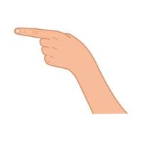 hand with a finger pointing vector