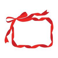 red ribbon bow copy space vector