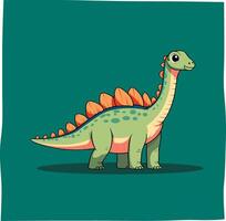 Graphic illustration of amargasaurus, dinosaur, suitable to be placed in content with that theme. vector