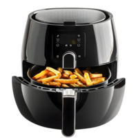 Advanced Air Fryer with Digital Control Panel and Fries png