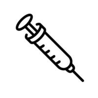 injection Line Icon White Background vector