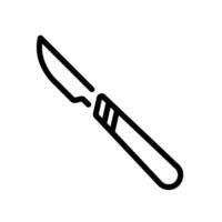 scalpel Line Icon White Background vector