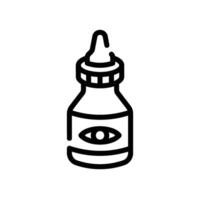 eye drops Line Icon White Background vector