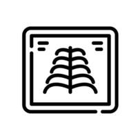x-ray Line Icon White Background vector