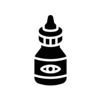 eye drops Glyph Icon White Background vector