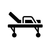 stretcher Glyph Icon White Background vector
