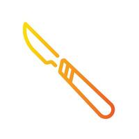 scalpel Line Gradient Icon White Background vector