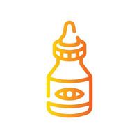 eye drops Line Gradient Icon White Background vector