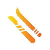 surgery tool Flat Gradient Icon White Background vector