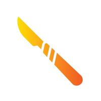 scalpel Flat Gradient Icon White Background vector