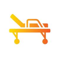 stretcher Flat Gradient Icon White Background vector