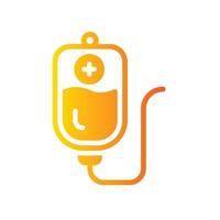 blood bag Flat Gradient Icon White Background vector