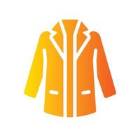 doctor coat Flat Gradient Icon White Background vector