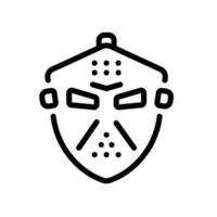 mask Line Icon White Background vector