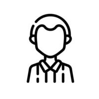 referee Line Icon White Background vector