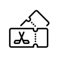 ticket Line Icon White Background vector