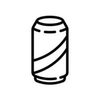 beer can Line Icon White Background vector