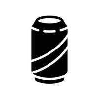 beer can Glyph Icon White Background vector