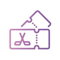 ticket Line Gradient Icon White Background vector