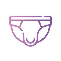 jockstrap Line Gradient Icon White Background vector