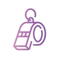 whistle Line Gradient Icon White Background vector