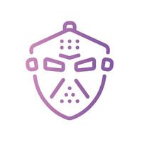 mask Line Gradient Icon White Background vector