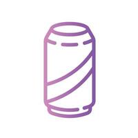 beer can Line Gradient Icon White Background vector